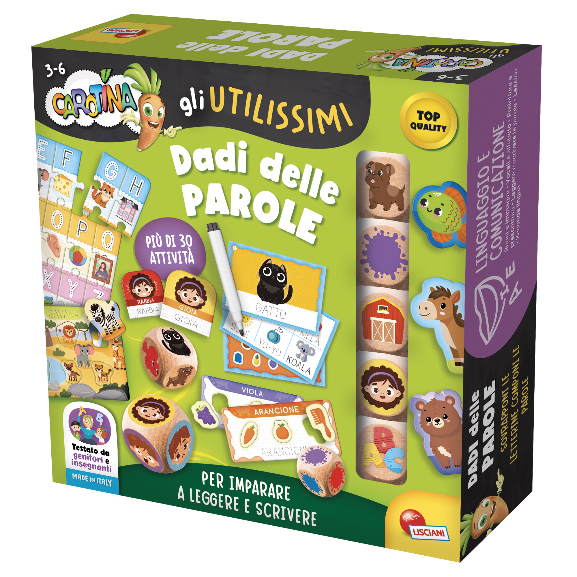 lisciani-carotina-dadi-educativi-jeu-des-mots-avec-5-d-s image 1