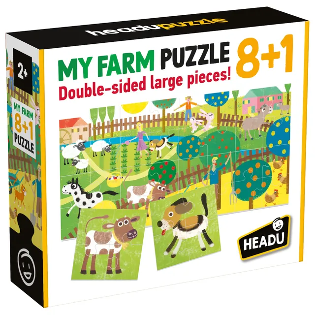 headu-puzzle-8-1-animaux-de-la-ferme-double-face-4-pi-ces image 1