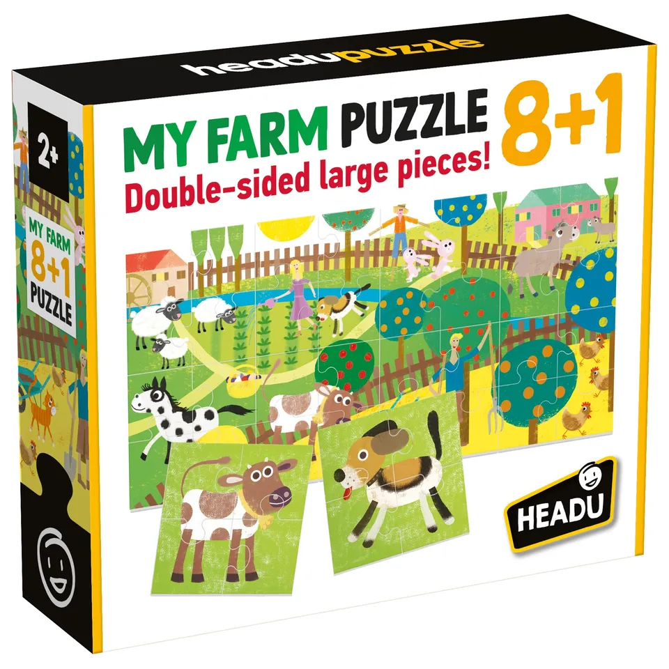 headu-puzzle-8-1-animaux-de-la-ferme-double-face-4-pi-ces image 1