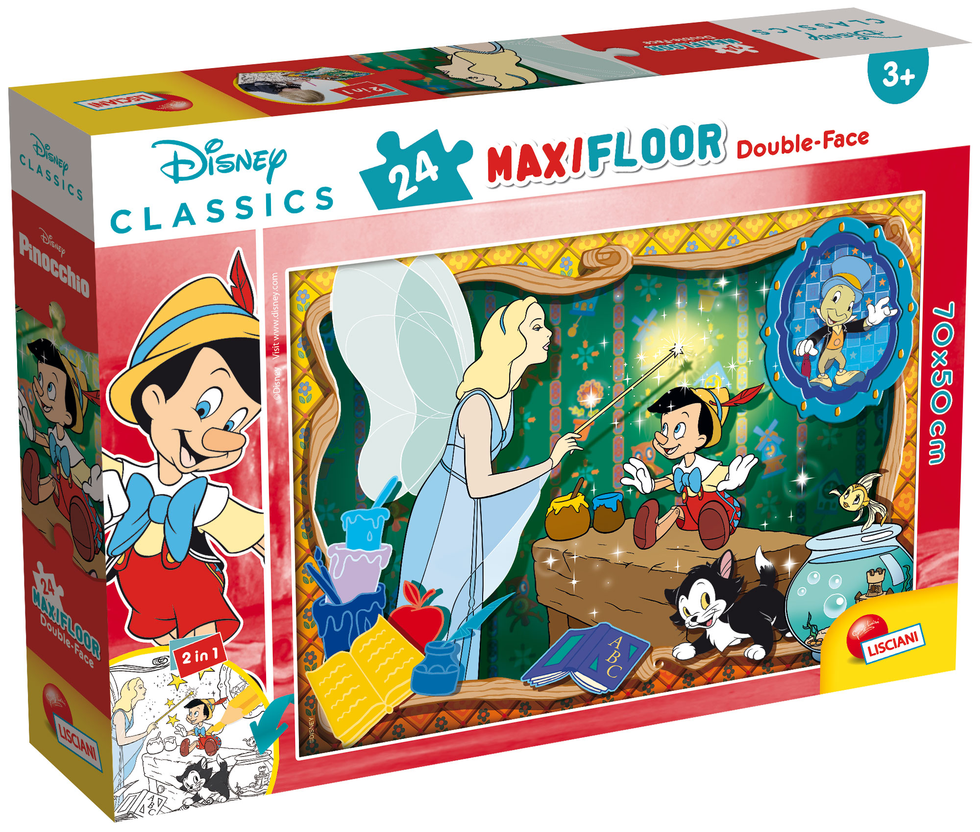 lisciani-disney-puzzle-double-face-maxi-floor-24-disney-classic image 1