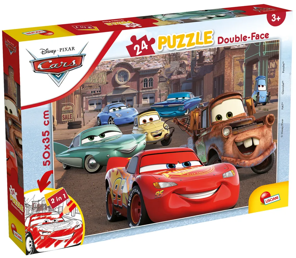 lisciani-disney-puzzle-double-face-plus-24-pi-ces-cars image 1