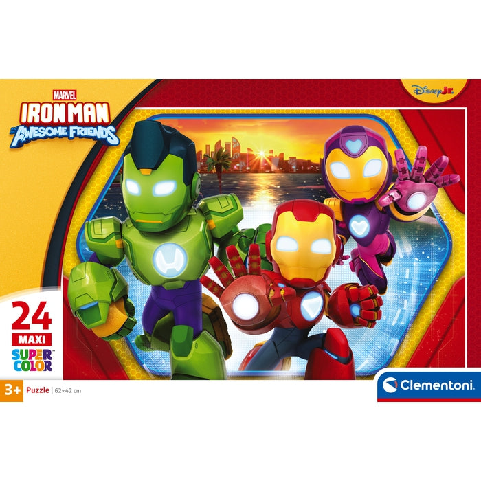 clementoni-iron-man-and-his-awesome-friends-puzzle-24-pi-ces-maxi image 4