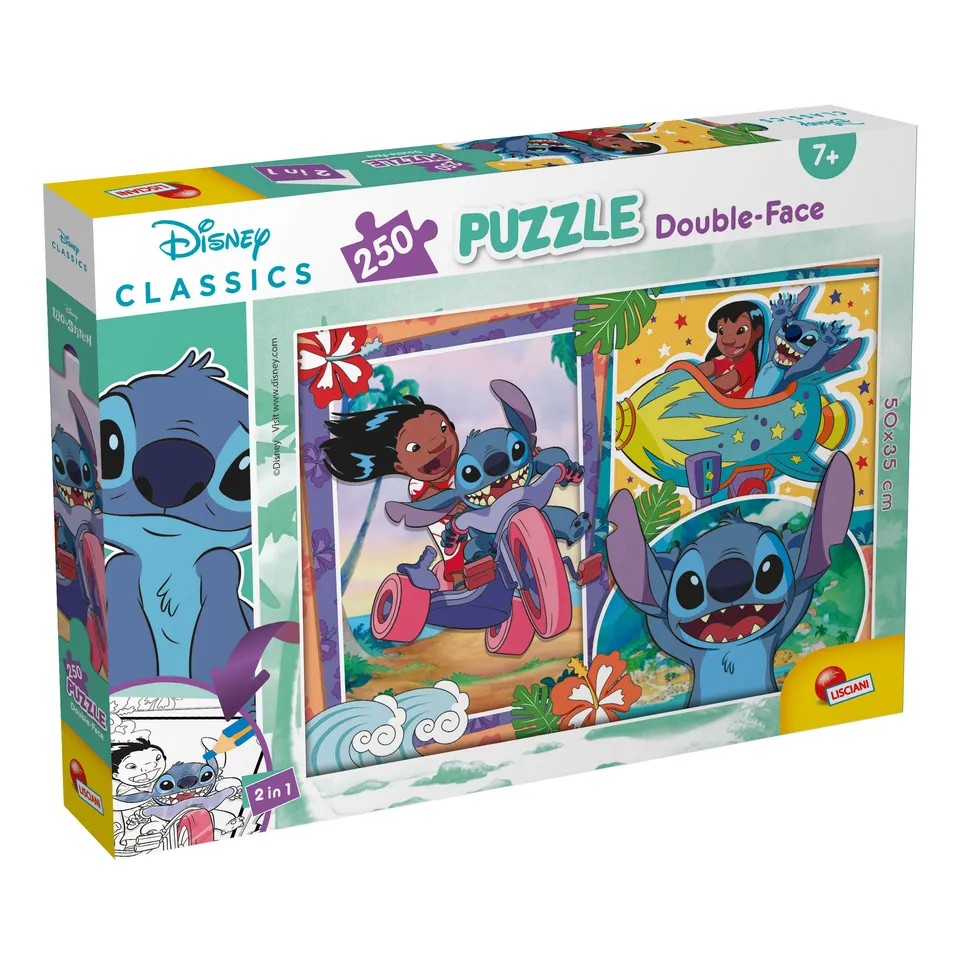 lisciani-disney-puzzle-double-face-plus-250-lilo-stitch image 1