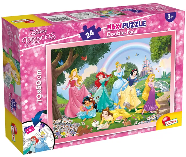 lisciani-disney-puzzle-double-face-maxi-floor-24-pi-ces-princess image 1