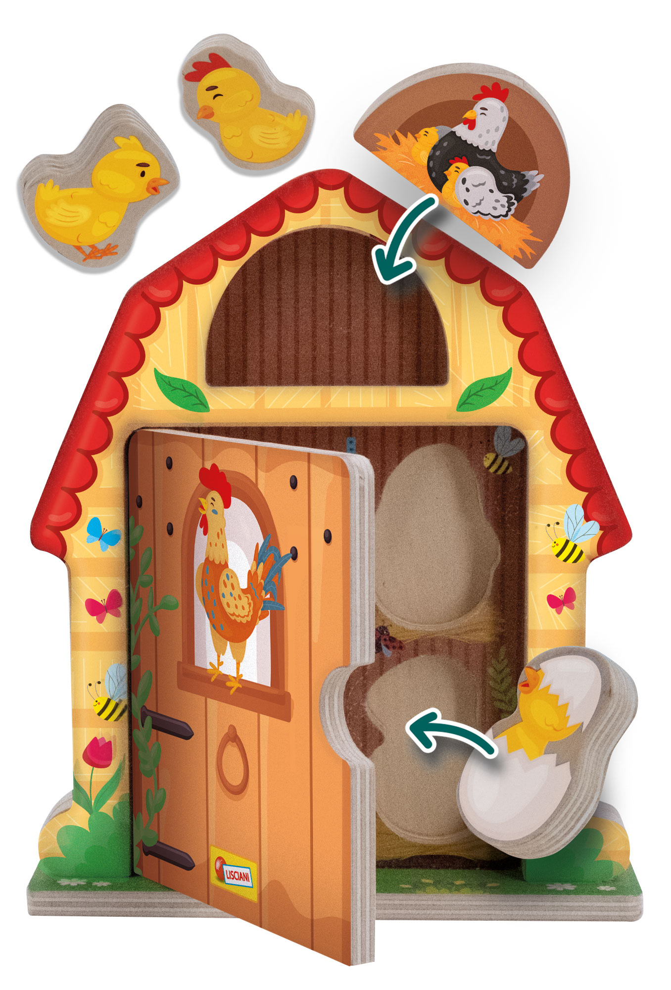 lisciani-montessori-en-bois-country-family-poulailler image 4
