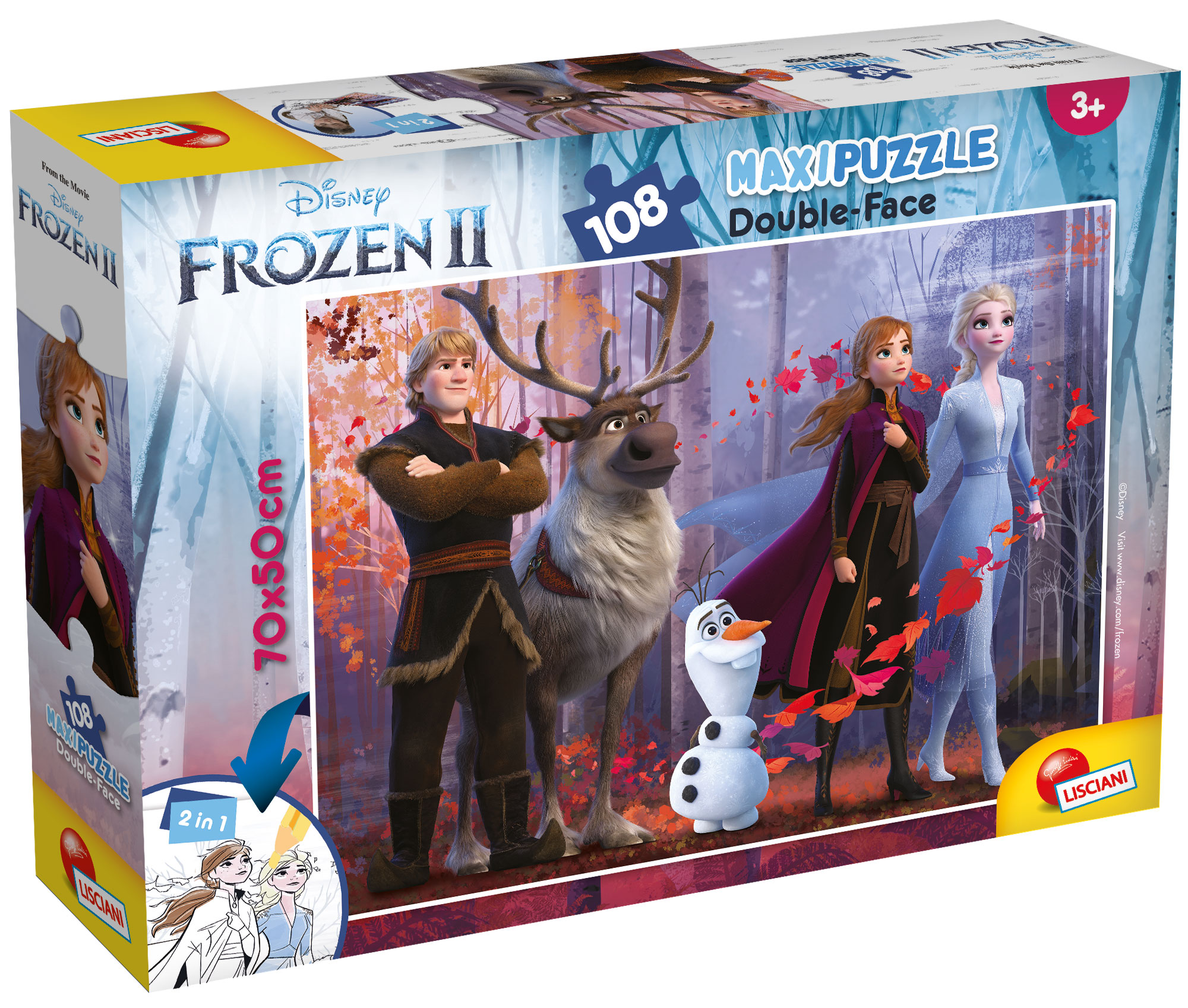 lisciani-disney-puzzle-df-maxi-floor-108-frozen-2-puzzle-double-face-g-ant-color image 1