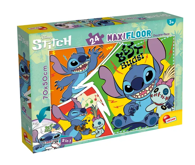 lisciani-disney-puzzle-df-maxi-floor-24-lilo-stitch-puzzle-sol-double-face image 1