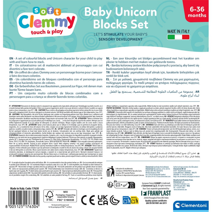 clementoni-soft-clemmy-baby-unicorn-blocks-set-10-briques image 3