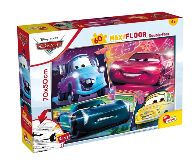 lisciani-disney-puzzle-double-face-maxi-floor-60-cars-3-challenge image 1