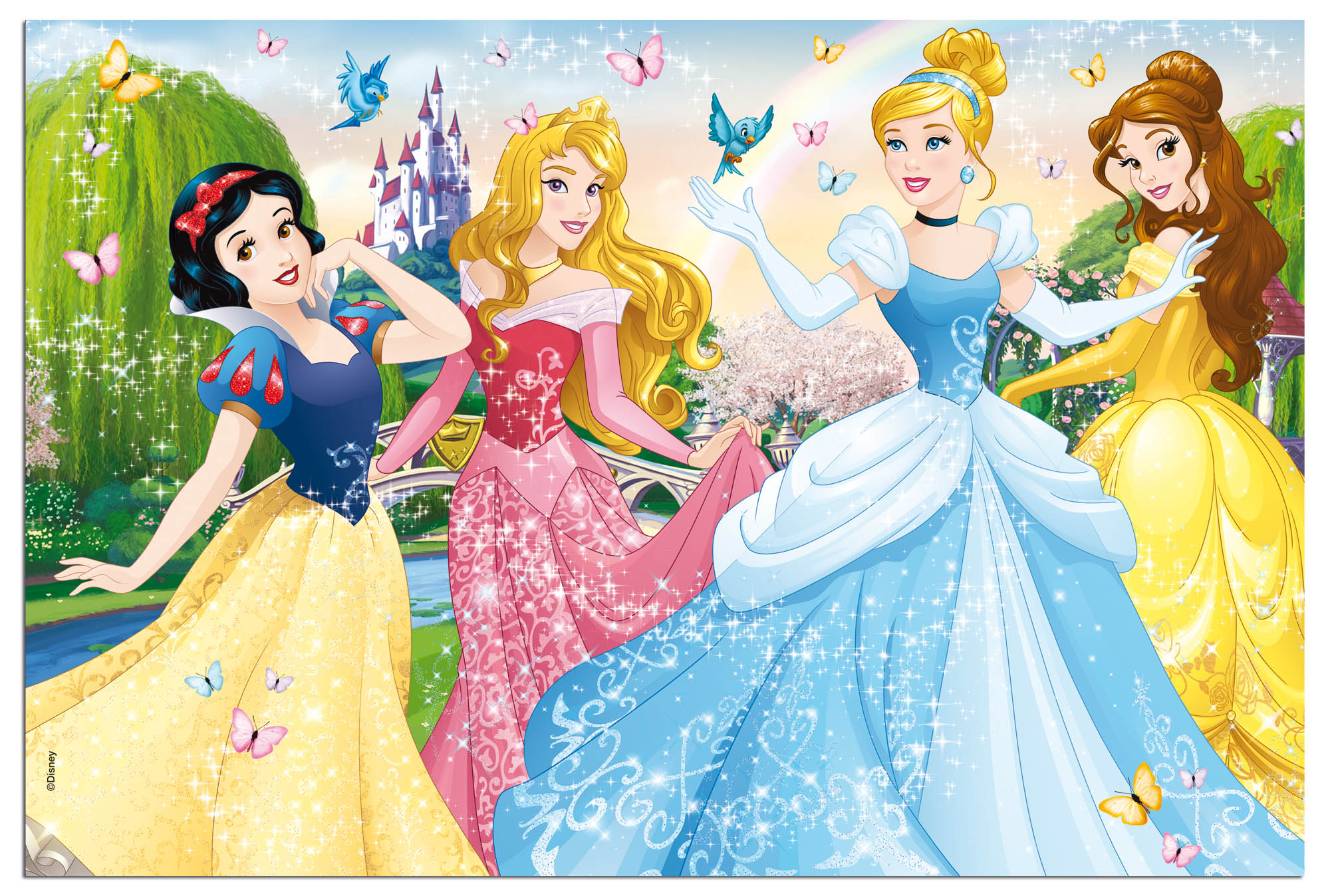 lisciani-disney-puzzle-double-face-plus-60-princess-puzzle-colorier image 2