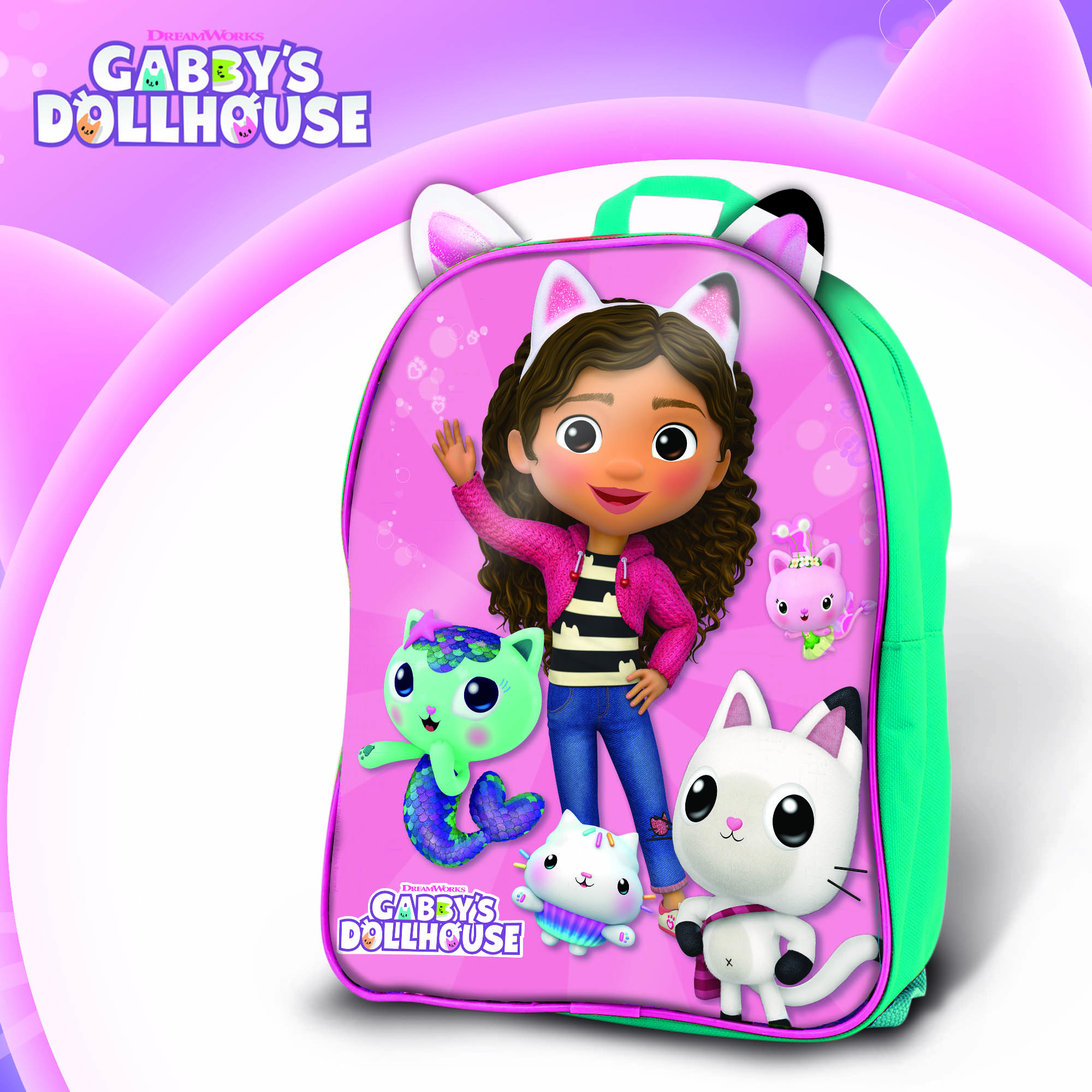 lisciani-gabby-s-dollhouse-zainetto-coloring-and-drawing-school-sac-dos-dessin-e image 2