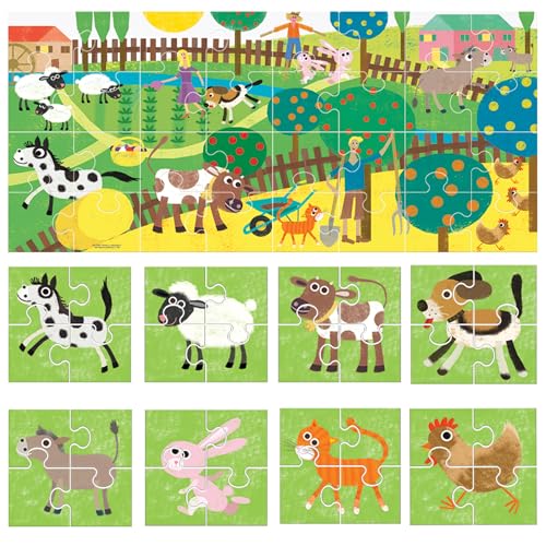 headu-puzzle-8-1-animaux-de-la-ferme-double-face-4-pi-ces image 5