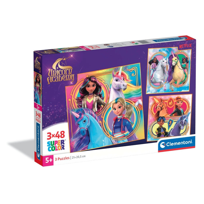 clementoni-unicorn-academy-3-puzzles-48-pi-ces image 1