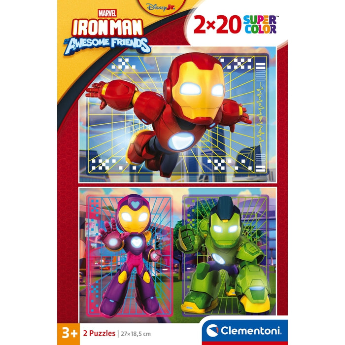 clementoni-iron-man-and-his-awesome-friends-2-puzzles-20-pi-ces image 5