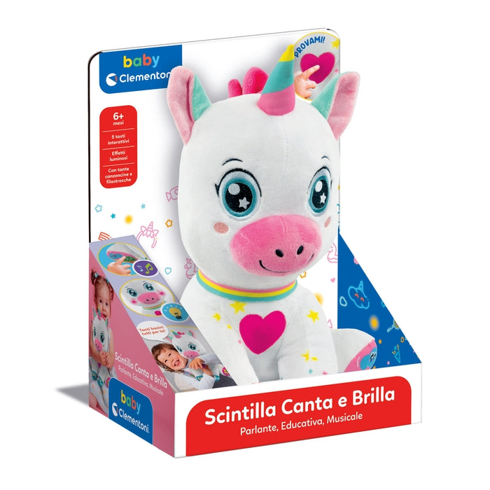 clementoni-baby-clementoni-scintilla-peluche-licorne-canta-e-brilla-6-mois image 2