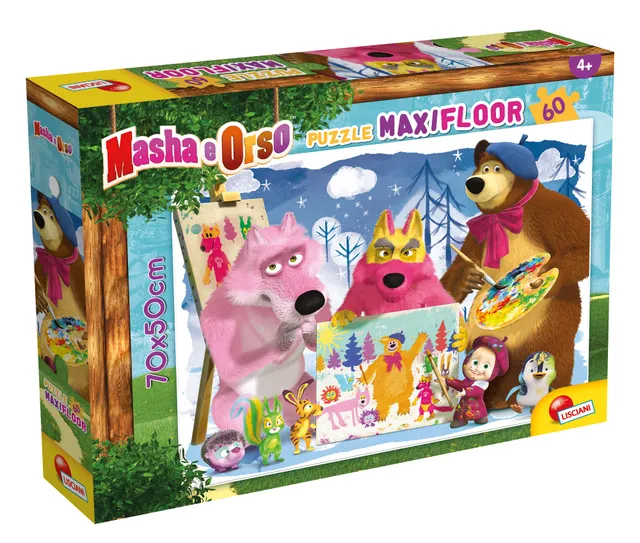 lisciani-masha-et-michka-puzzle-maxi-floor-60-pi-ces image 1
