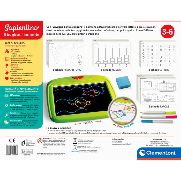 clementoni-sapientino-lavagna-scrivi-e-impara-ardoise-lumineuse-led image 6