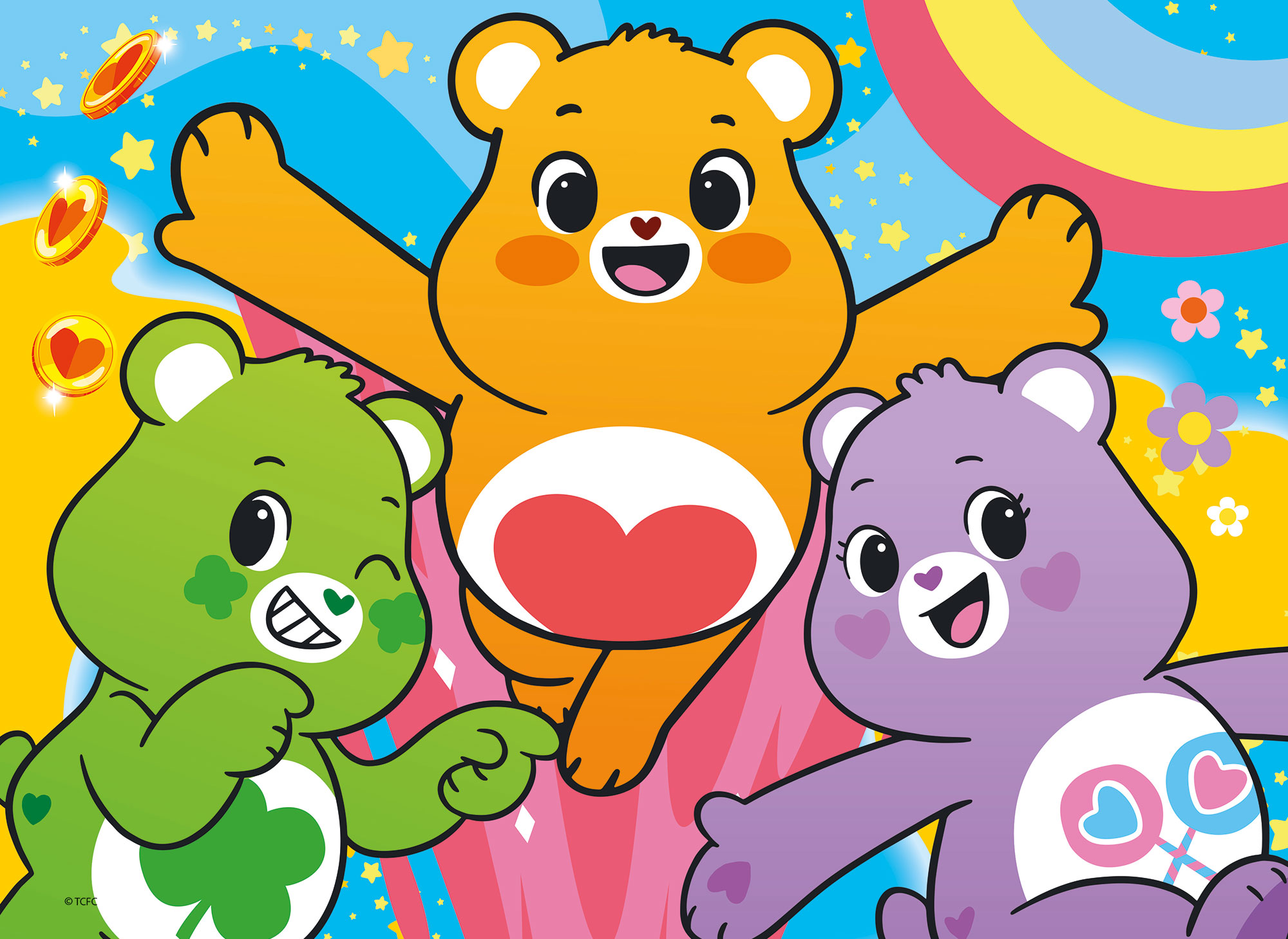 lisciani-care-bears-puzzle-double-face-maxifloor-4x48-puzzle-colorier image 3