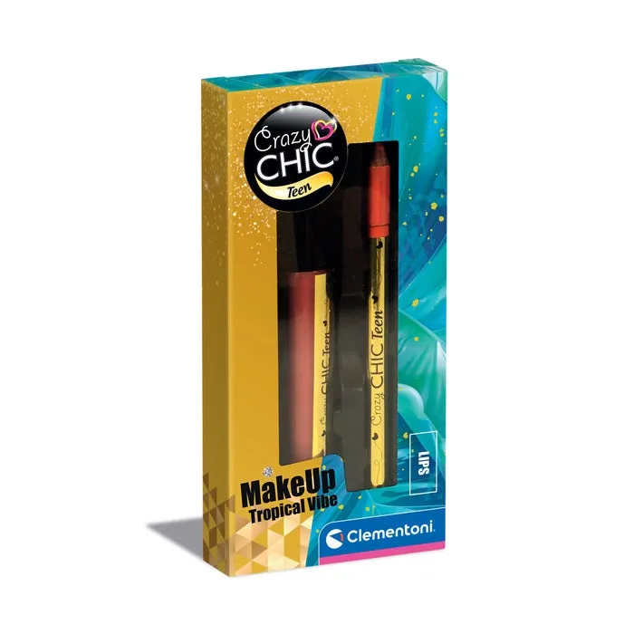 clementoni-crazy-chic-teen-kit-maquillage-lipgloss-crayon-tropical-vibe image 1