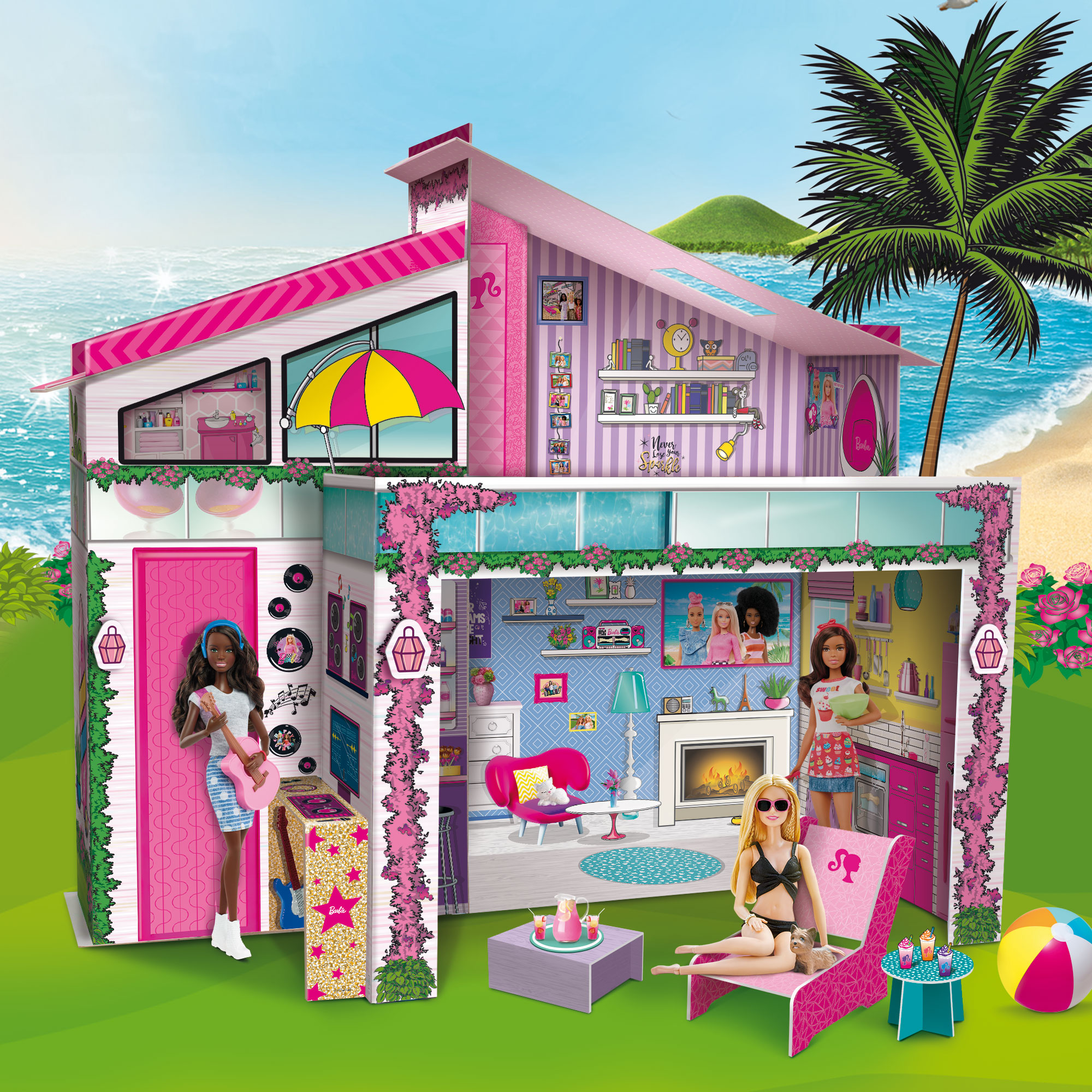 lisciani-barbie-dream-summer-villa-avec-poup-e-villa-2-tages image 2