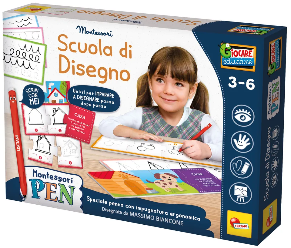 lisciani-montessori-pen-cole-de-dessin-kit-ducatif image 1