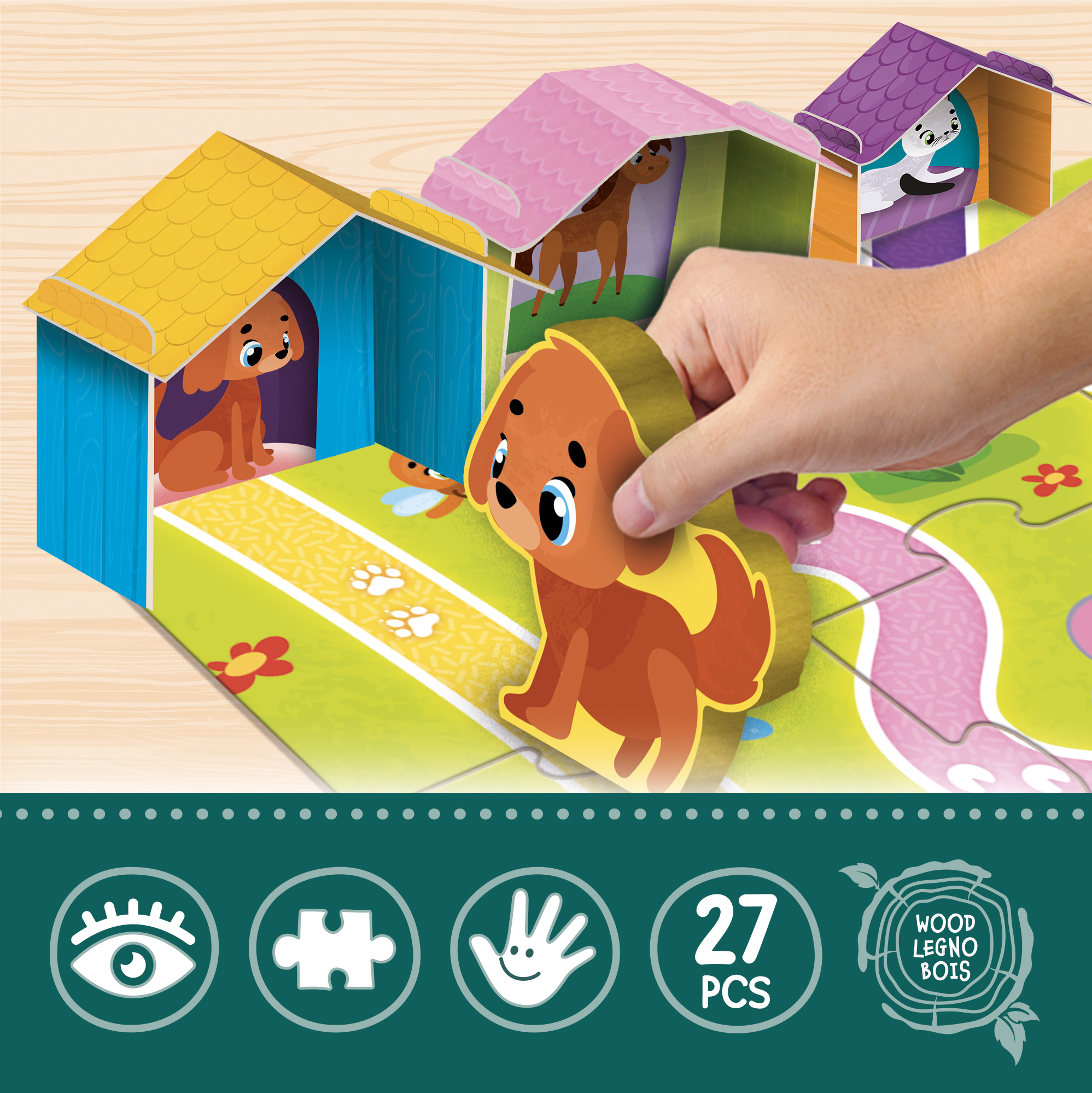 lisciani-montessori-baby-wood-baby-farm image 4