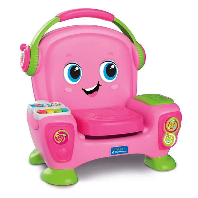 clementoni-baby-fauteuil-canta-suona-e-balla-rose-centre-d-activit-s-musical image 1