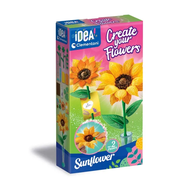 clementoni-create-your-flowers-tournesol-kit-cr-atif-fleurs-en-papier image 1