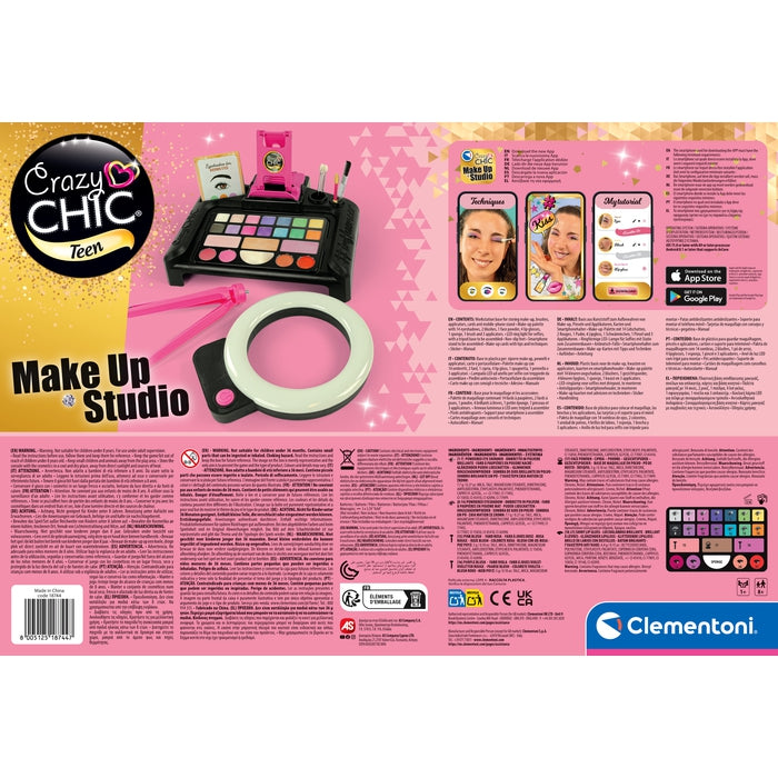 clementoni-crazy-chic-make-up-studio-avec-ring-light-et-support-smartphone image 6