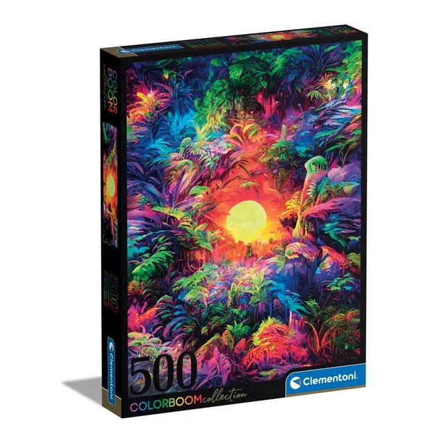 clementoni-colorboom-psychedelic-jungle-sunrise-puzzle-500-pi-ces image 1