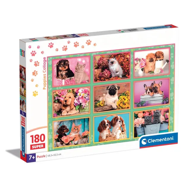 clementoni-puppies-collage-puzzle-180-pi-ces image 1