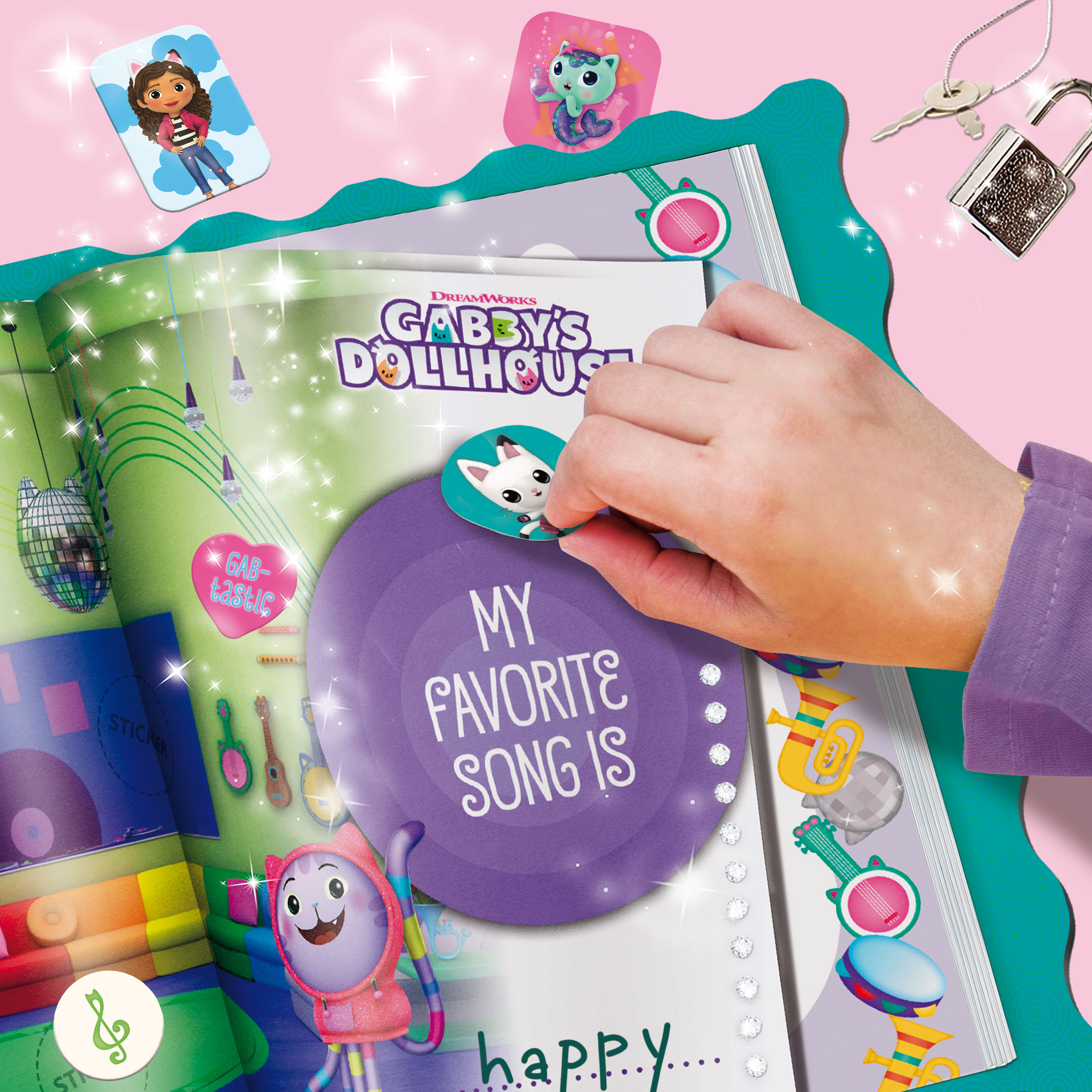 lisciani-gabby-s-dollhouse-my-secret-diary-journal-intime-cadenas image 5
