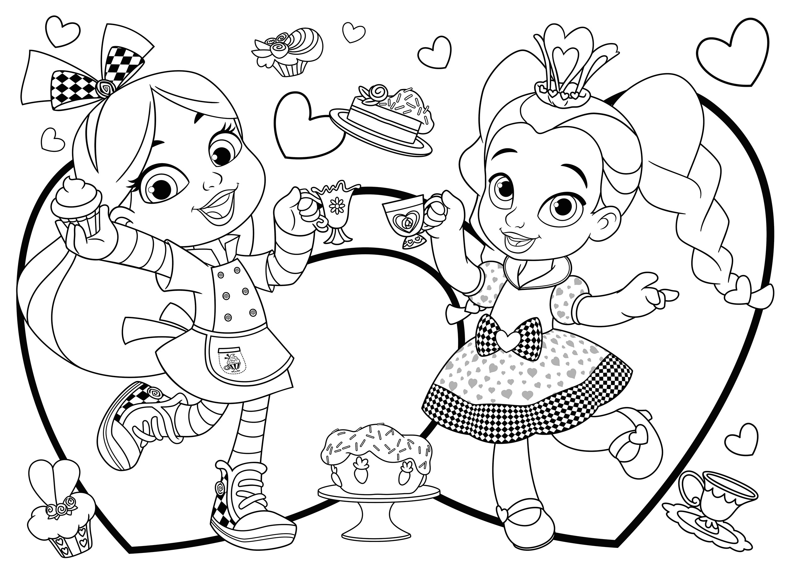 lisciani-disney-alice-puzzle-maxi-floor-24-pi-ces-colorier-puzzle-double-face image 3