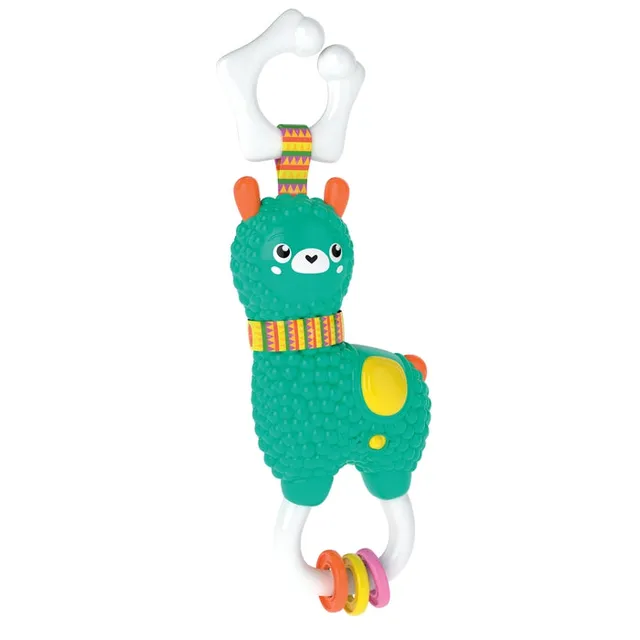 clementoni-baby-clementoni-happy-alpaca-light-melodies-hochet-interactif image 1