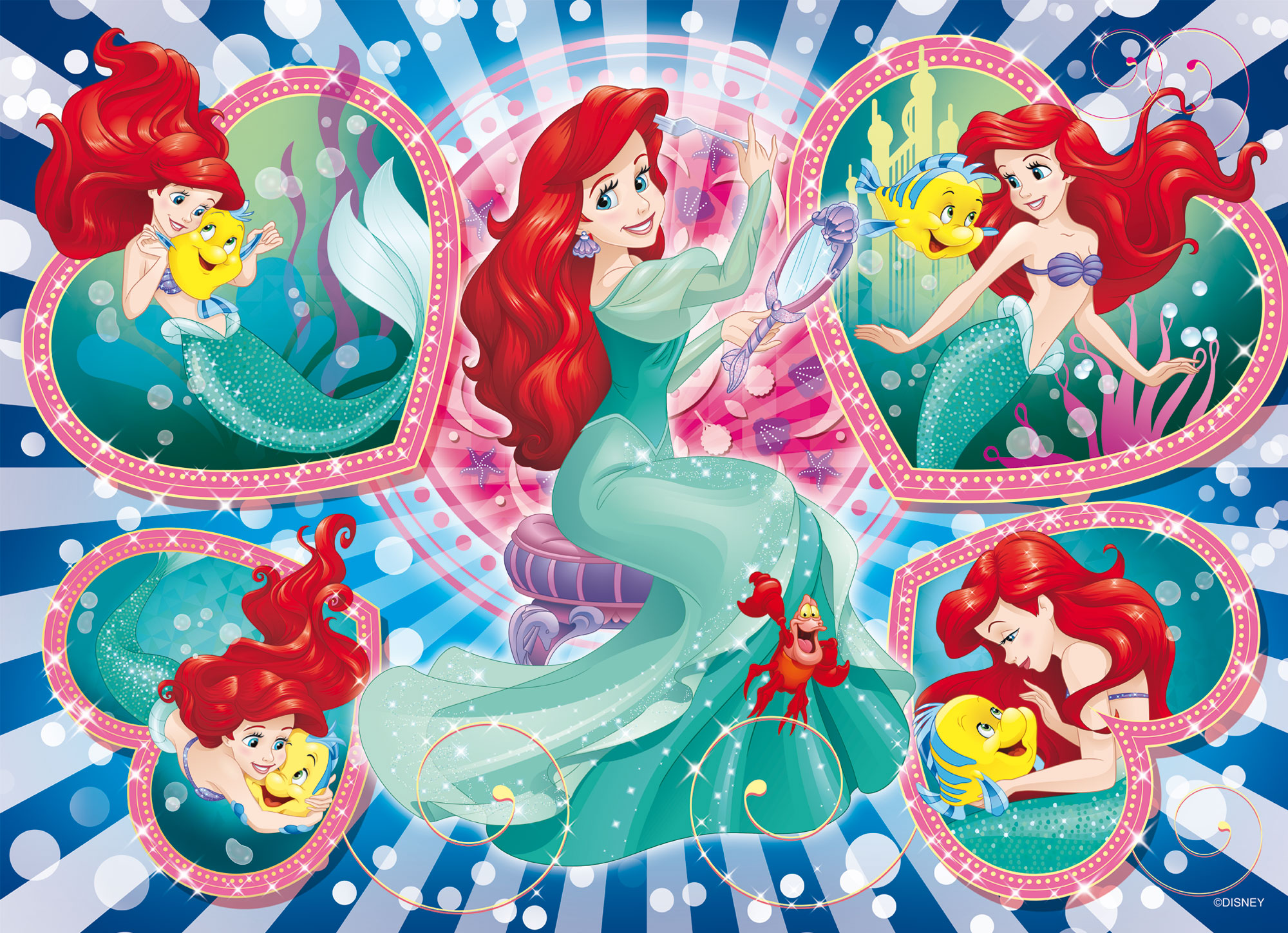 lisciani-disney-eco-puzzle-60-la-petite-sir-ne image 2