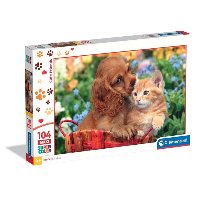 clementoni-puzzle-cute-friends-104-pi-ces-48-5x33-5-cm-enfant image 1