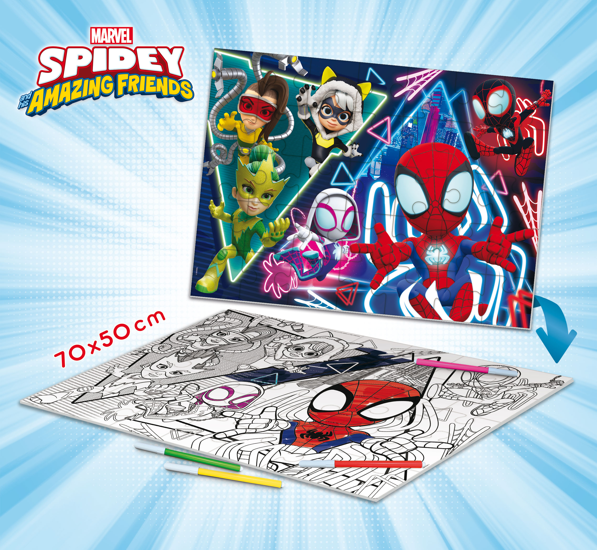 lisciani-marvel-puzzle-double-face-maxi-floor-35-spidey image 4