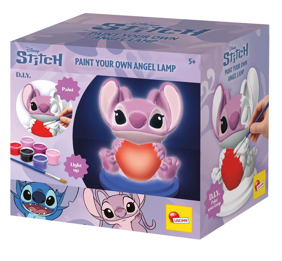 lisciani-paint-your-own-angel-lamp-lampe-stitch-peindre image 1