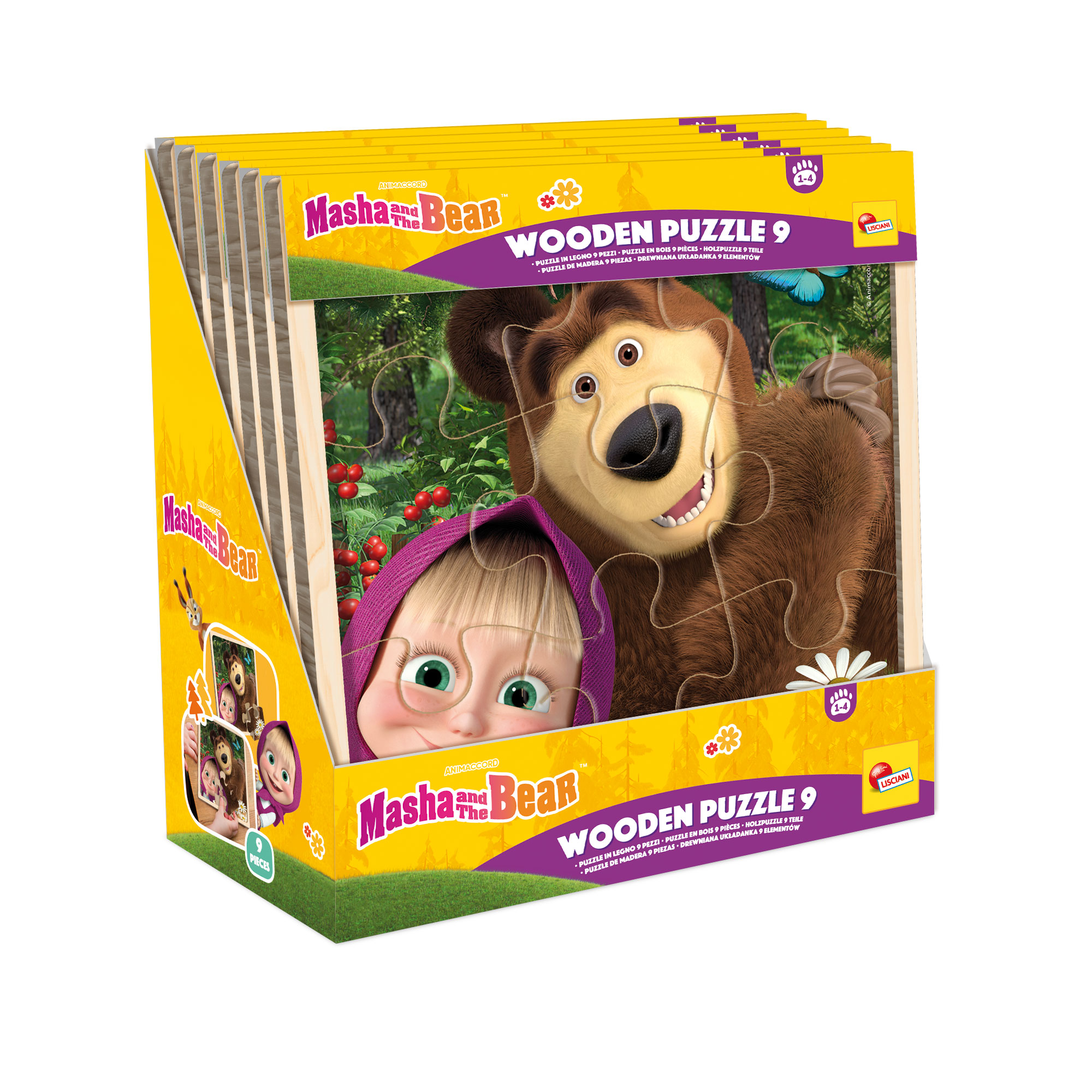 lisciani-masha-wooden-puzzle-9-pi-ces-puzzle-bois-cadre image 4