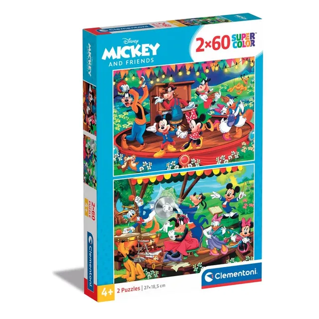 clementoni-mickey-and-friends-puzzle-2x60-pi-ces-4-6-ans image 1