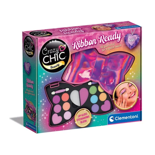 clementoni-crazy-chic-ribbon-ready-trousse-maquillage-fille image 1