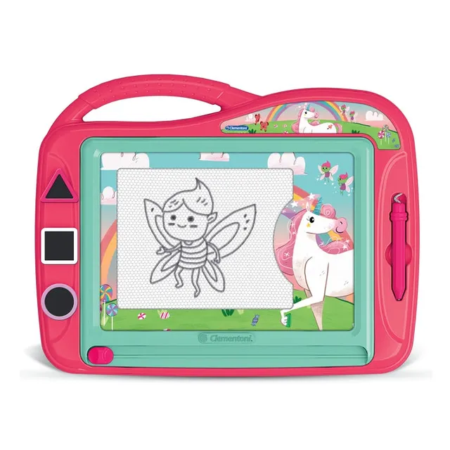 clementoni-magnetic-drawing-board-licornes-ardoise-magnetique-enfant-4-6-ans image 1