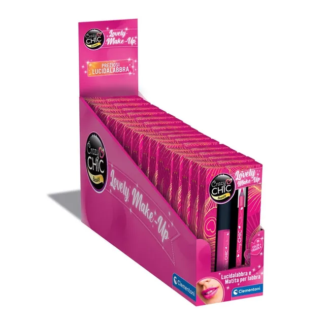 clementoni-crazy-chic-gloss-et-crayon-l-vres-parfum-fraise-mini-kit-maquillage image 1
