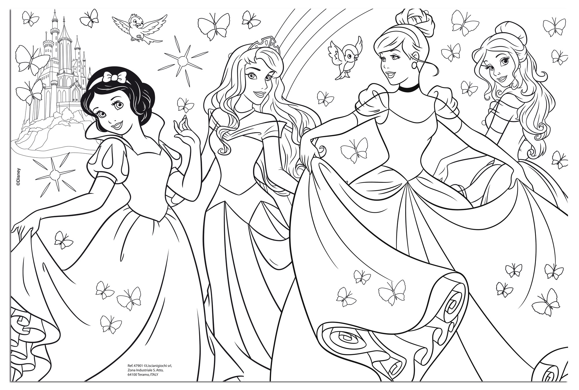lisciani-disney-puzzle-double-face-plus-60-princess-puzzle-colorier image 3
