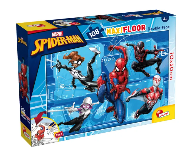 lisciani-marvel-spider-man-puzzle-maxi-floor-108-coloriage image 1