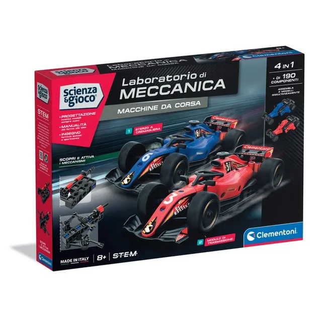 clementoni-science-jeu-build-macchina-da-corsa-2-en-1 image 1