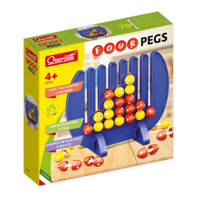 quercetti-1010-four-pegs-jeu-de-strat-gie-puissance-4 image 1