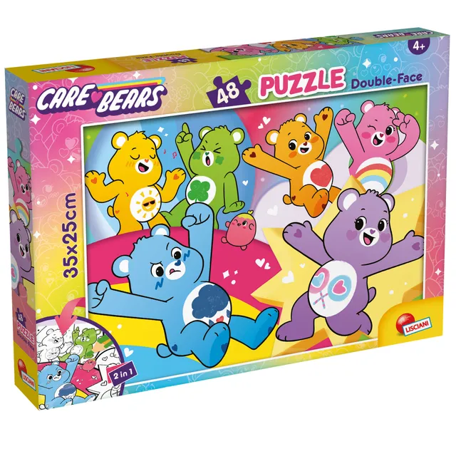 lisciani-les-bisounours-puzzle-double-face-m-plus-48-pi-ces-colorier image 1