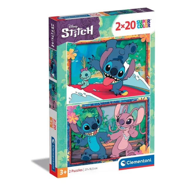 clementoni-disney-stitch-2-puzzles-20-pi-ces-27-x-19-cm image 1