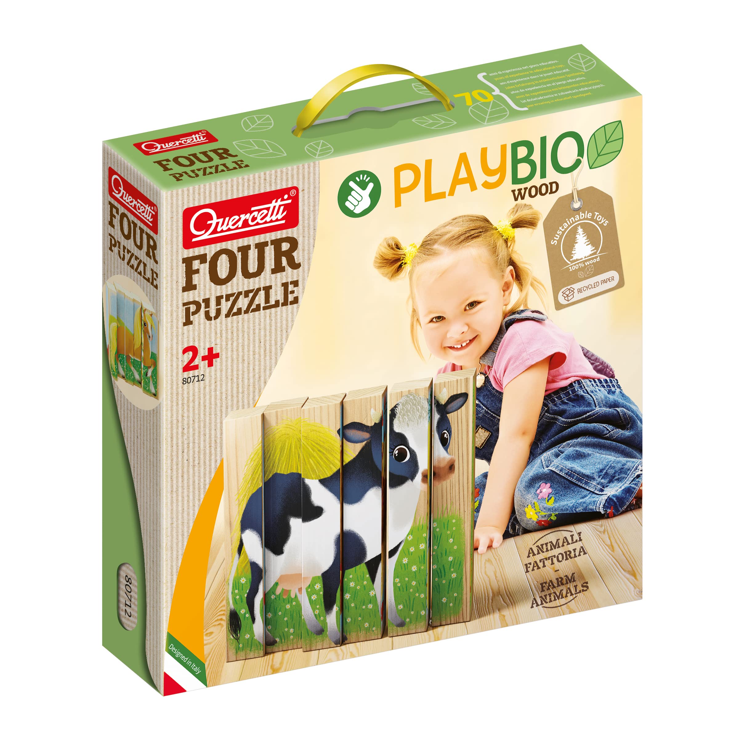 quercetti-80712-four-puzzle-play-bio-animaux-de-la-ferme image 1